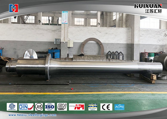 Driving Shaft With Drilled Flange Forged Alloy Steel 8000T Open Die Hydropress